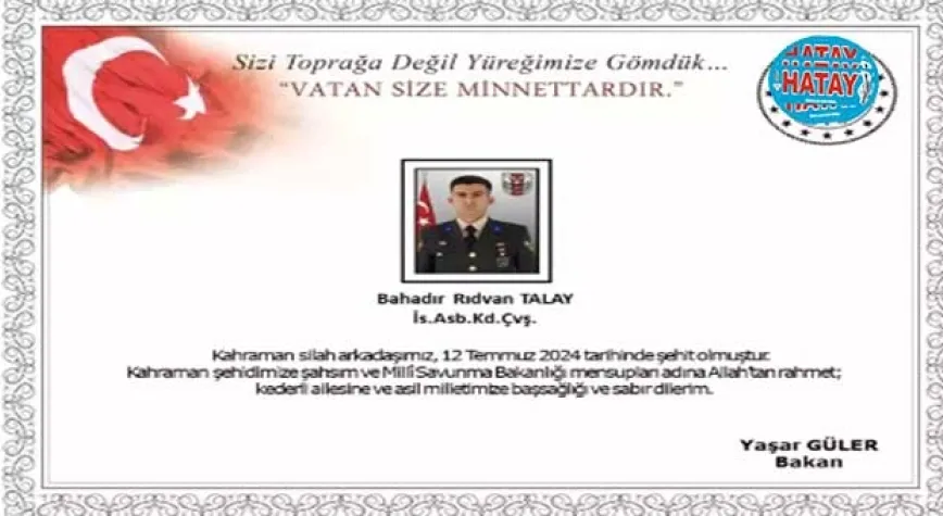 1 ASKER ŞEHİT OLDU, 1 ASKER YARALANDI
