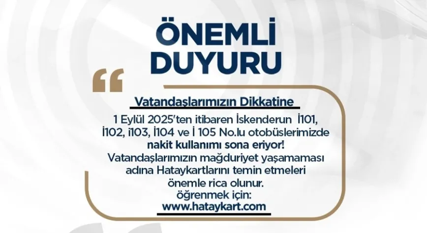 1 Eylül'de Nakit Ödeme Dönemi Sona Eriyor
