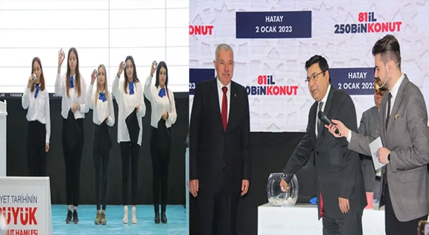 350 KONUTUN KURA ÇEKİMİ YAPILDI