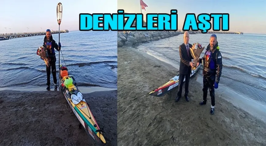4 DENİZİ KANOYLA AŞTI!