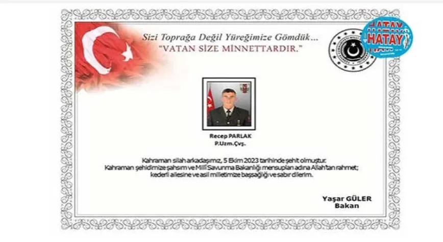 ACI HABERİ MSB DUYURDU