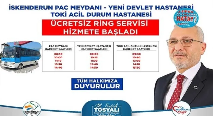 ACİL DURUM  HASTANESİNE ÜCRETSİZ SERVİS!
