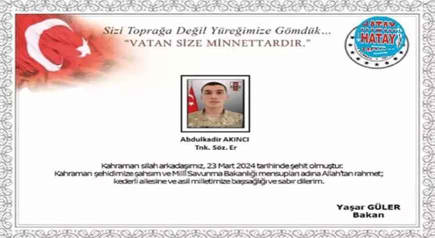 Adıyaman'a şehit ateşi düştü
