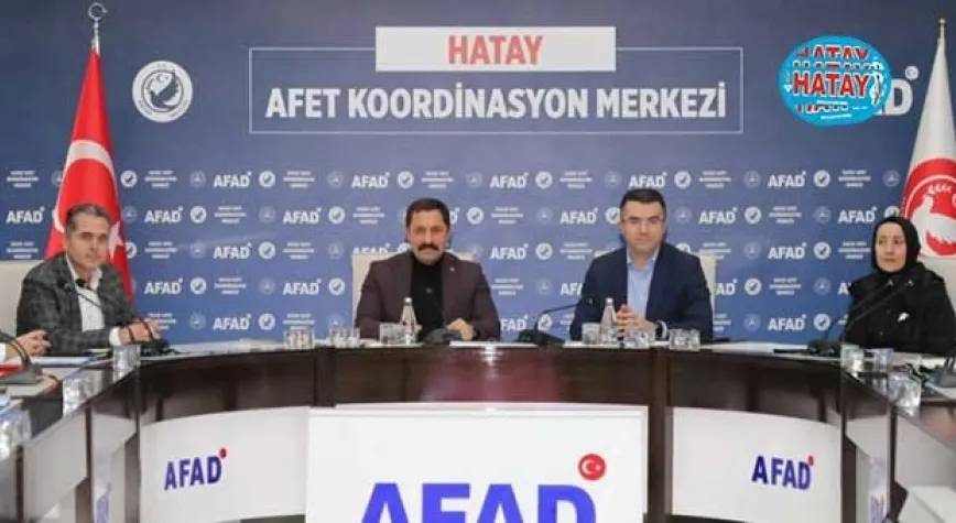 AFAD’DA VALİ BAŞKANLIĞINDA KALICI KONUTLARLA İLGİLİ TOPLANTI
