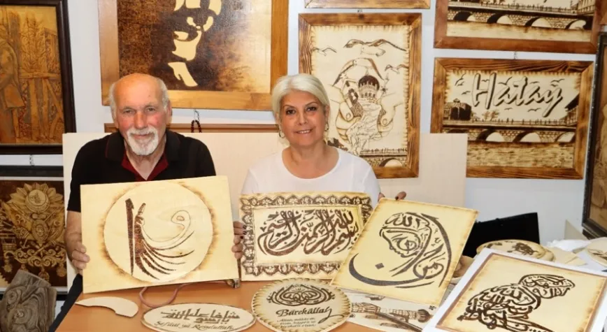 Ahşap Yakma Sanatıyla Ramazan Ruhunu Yaşatıyorlar