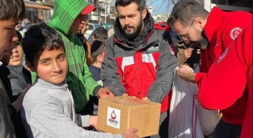 ALPERENLERDEN SURİYELİLERE YARDIM