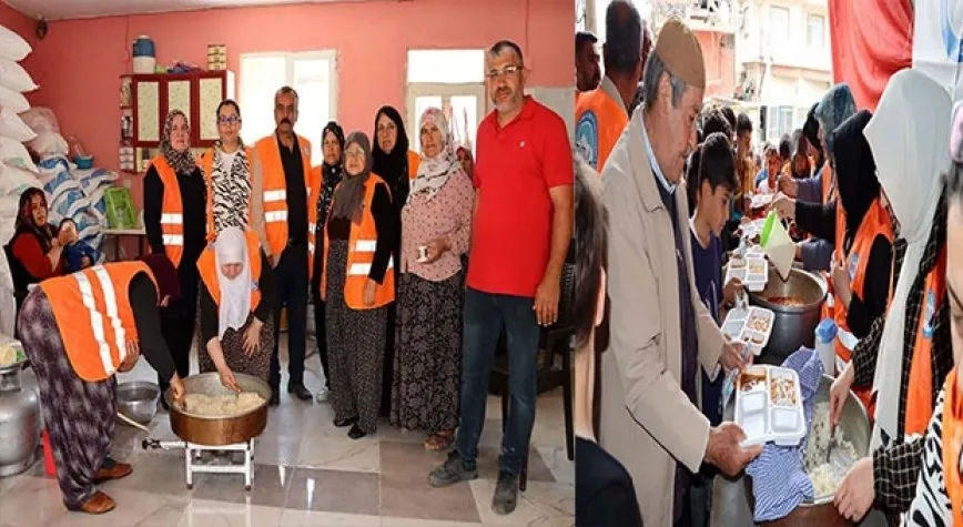 Altınkaya da Mantı Etli Pilav ve Tatlı Dağıtıldı