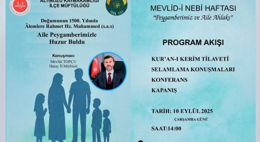 Altınözü’nde Mevlid-i Nebi Haftası Programı Düzenlenecek