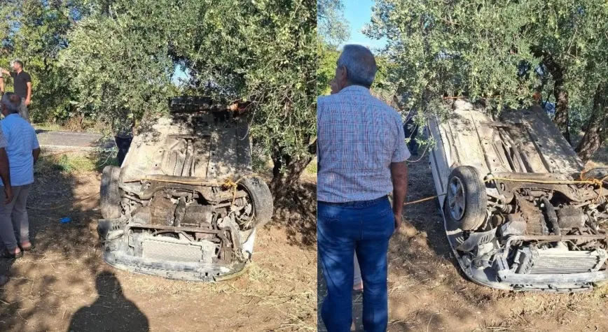 Altınözü’nde Otomobil Zeytinliğe Uçtu: 1 Yaralı