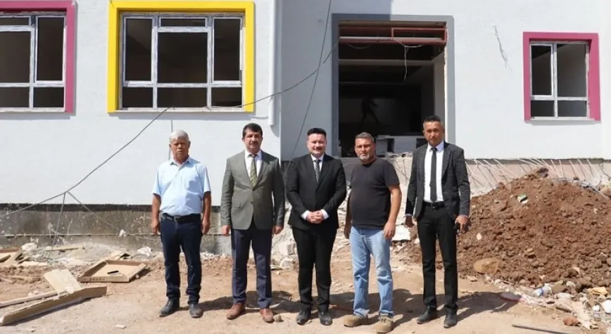 Anadolu Lisesi inşaatını inceledi