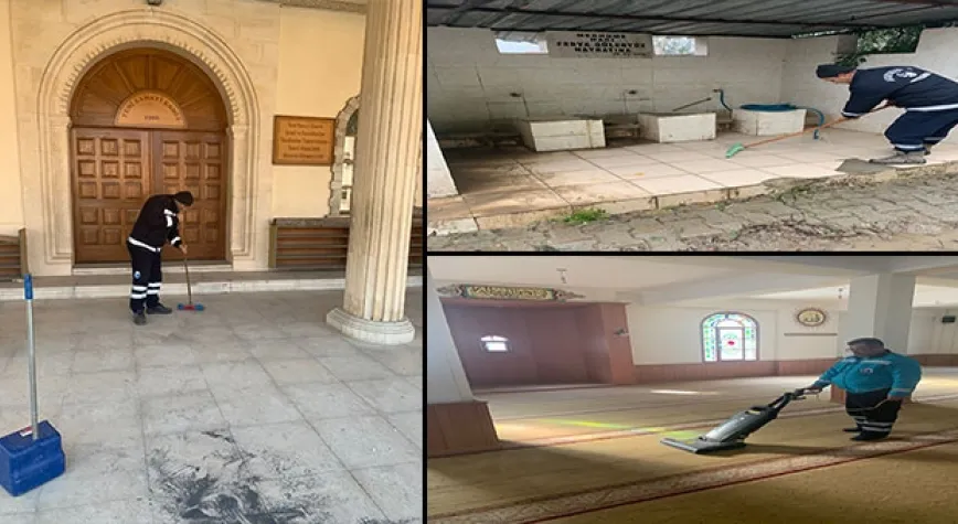 ANTAKYA BELEDİYESİ İBADETHANE TEMİZLİKLERİNE DEVAM EDİYOR