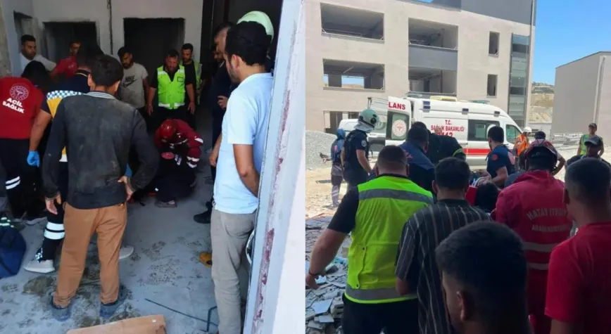 Antakya'da İnşaatta Korkutan Kaza: İşçi Asansör Boşluğuna Düştü