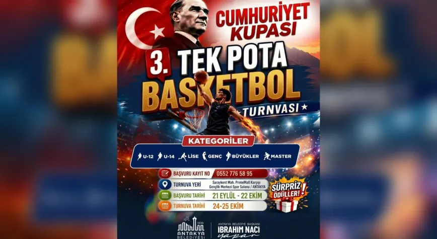 Antakya’da 3. Tek Pota Basketbol Turnuvası Başlıyor