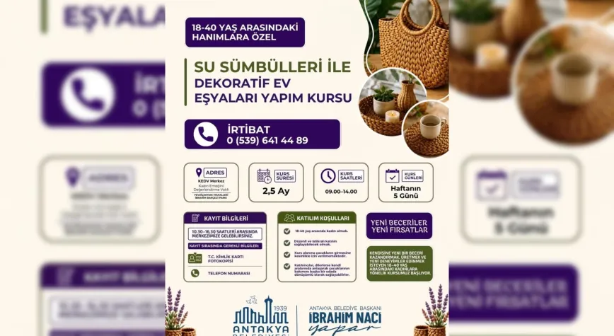 Antakya’da Kadınlara Su Sümbülleri Kursu Fırsatı
