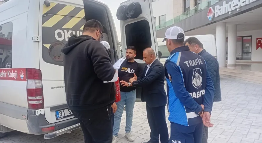 Antakya’da Okul Servislerine Güvenlik Denetimi