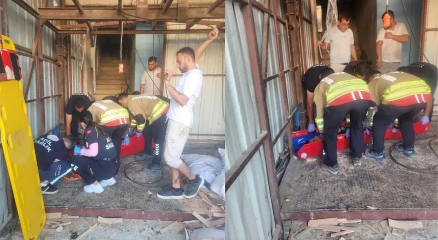 Antakya’da Yük Asansörü Düştü: 1 Yaralı