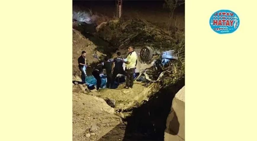 Araç menfeze uçtu: 1 ölü