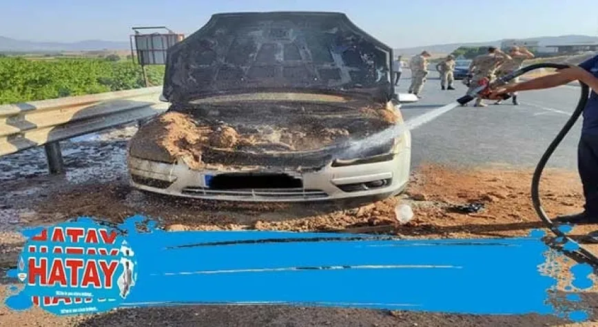 Araç yangını söndürüldü