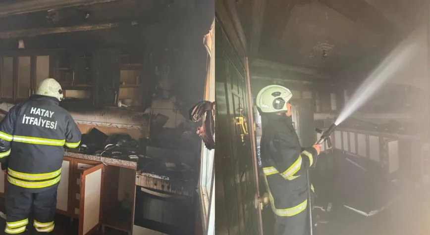 Arsuz'da Ev Yangını Paniğe Neden Oldu