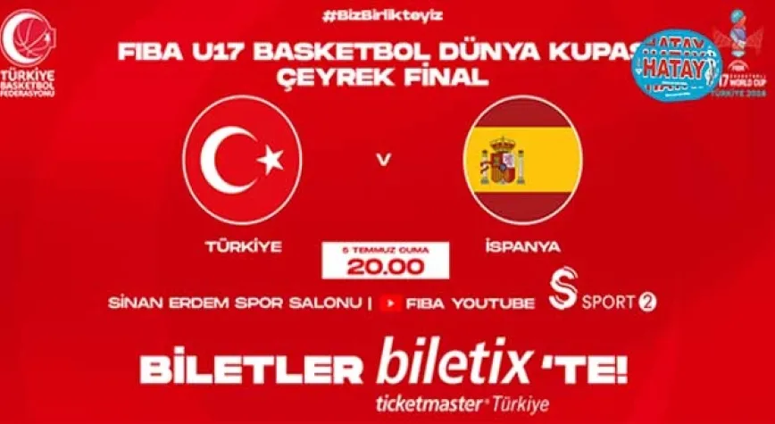 Ay-Yıldızlılarımızın U17 Basketbol Dünya Kupası Çeyrek Finalindeki Rakibi İspanya