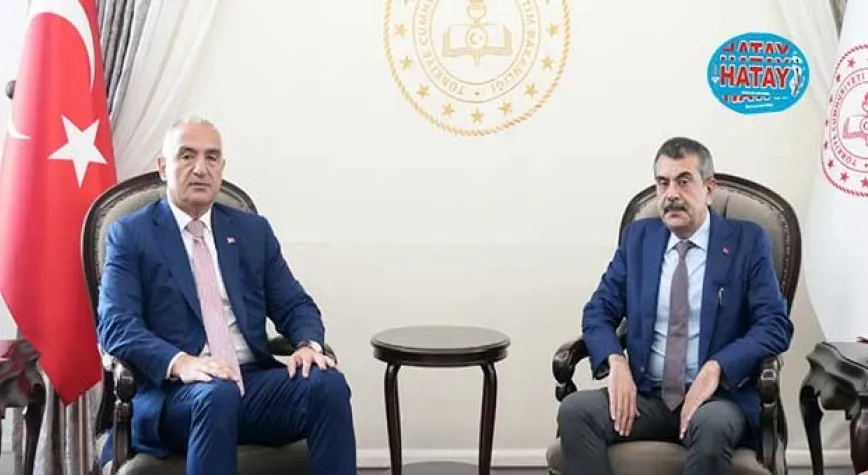BAKAN YUSUF TEKİN, KÜLTÜR VE TURİZM BAKANI ERSOY'U AĞIRLADI