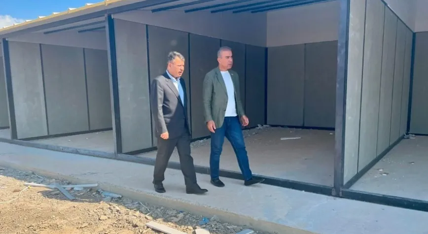 BAŞKAN PREFABRİK ÇARŞIYI İNCELEDİ