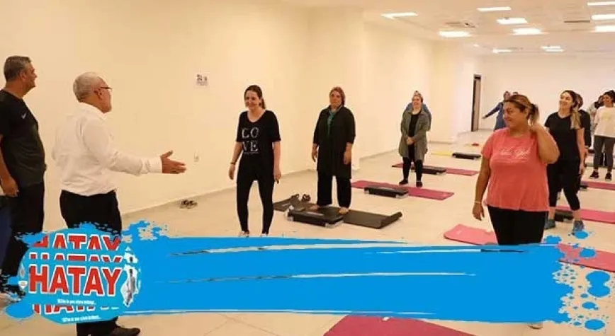 BAŞKAN TOSYALI PİLATES KURSUNDA