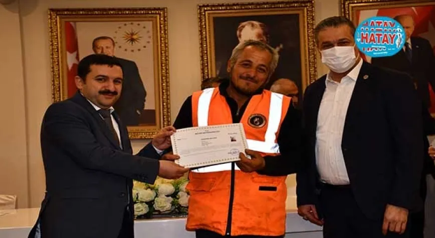 Belen Belediye Personelleri Teşekkür Belgesi İle Ödüllendirildi