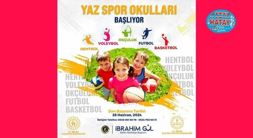 BELEN BELEDİYESİ'NİN DÜZENLEDİĞİ YAZ SPOR KURSLARI BAŞLIYOR!