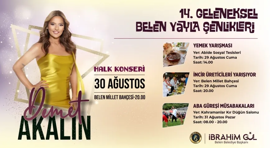 Belen’de 14. Geleneksel Yayla Şenlikleri Başlıyor!