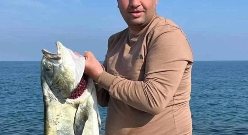 Boyu Kadar Balık Yakaladı