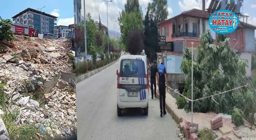 BÜYÜKŞEHİR, DEFNE'DEKİ HEYELAN TEHLİKESİNE KARŞI HAREKETE GEÇTİ