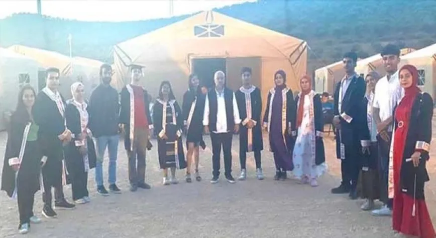 ÇADIRDA DİPLOMA SEVİNCİ 