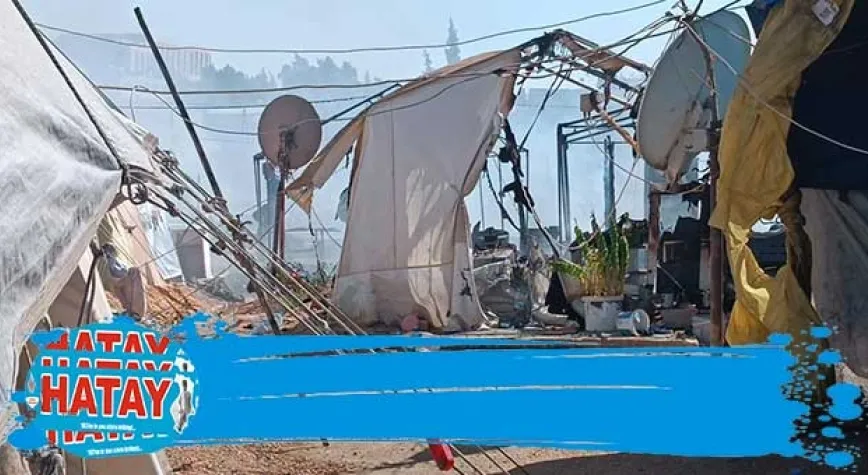 Çadırkentte yangın çıktı