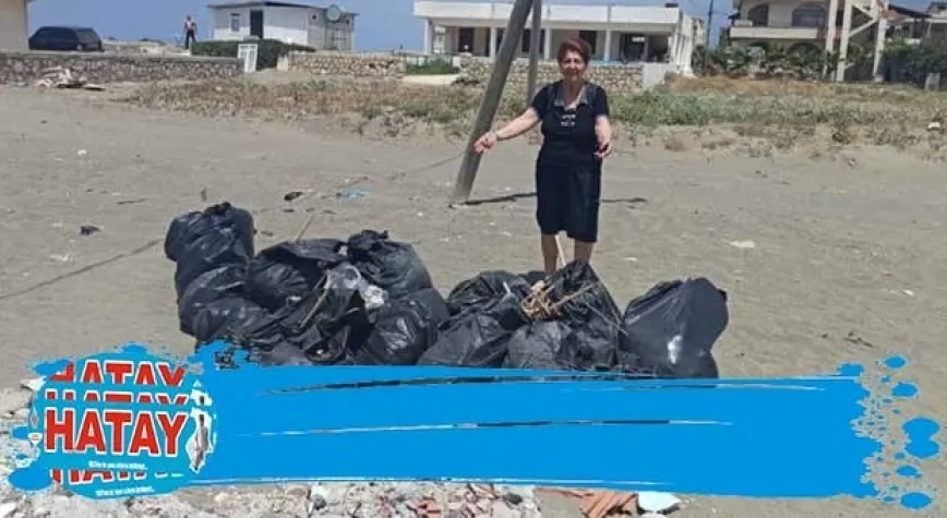 ÇÖP POŞETLERİ SAHİLDEN KALDIRILDI