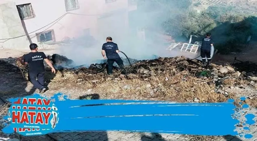 ÇÖP YANGINI BÜYÜMEDEN SÖNDÜRÜLDÜ