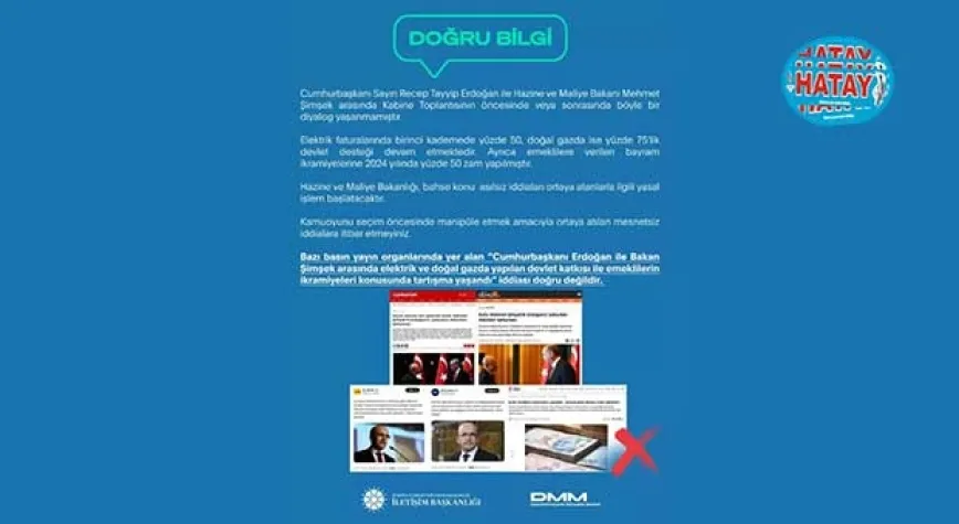 Cumhurbaşkanı Erdoğan ile Bakan Şimşek arasında tartışma yaşandı  iddiasına yalanlama