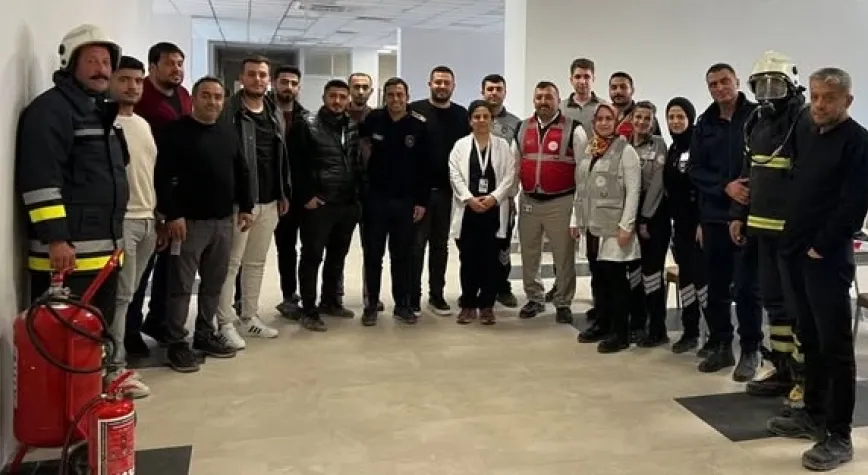 Defne Devlet Hastanesi'nde Yangın Tatbikatı