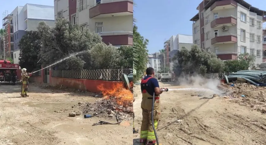 Defne’de Doğalgaz Sızıntısı Paniği: Alevler Yükseldi