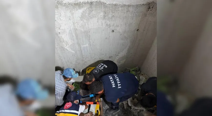 Defne’de İnşaatta Korkutan Kaza