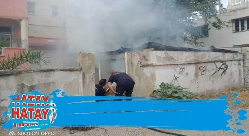 DEPODA ÇIKAN YANGINA MÜDAHALE