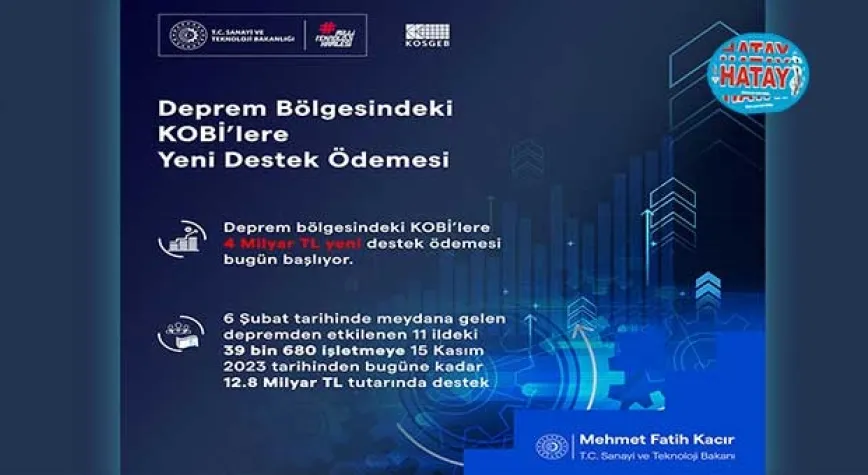 DEPREM BÖLGESİNE  FİNANSMAN DESTEĞİ