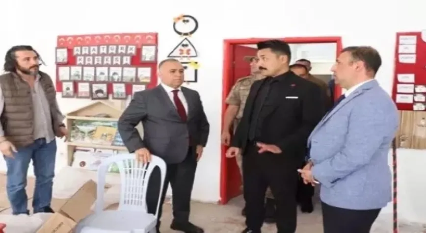 Depremde hasar alan okulda güçlendirme çalışmaları sürüyor