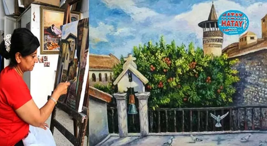 Depremzede Ressam Spatula Tekniği İle Motive Oluyor
