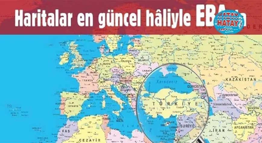 DERS KİTAPLARI İLE EĞİTİM ARAÇ VE GEREÇLERİ İÇERİĞİNDE YER ALAN HARİTALAR EBA'DA YAYIMLANDI