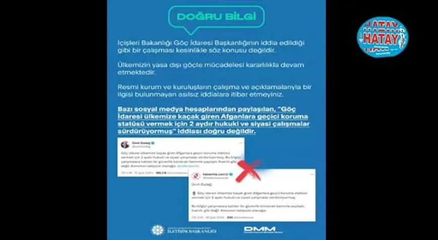 Dezenformasyonla Mücadele Merkezi: Afganlara geçici koruma statüsü verme iddiası doğru değildir