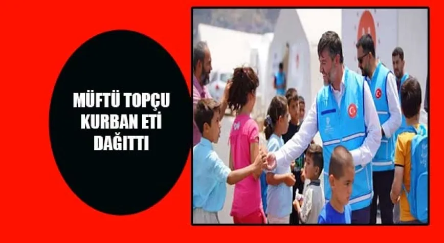 DİYANET VAKFI EKİBİ İLE ET DAĞITTI