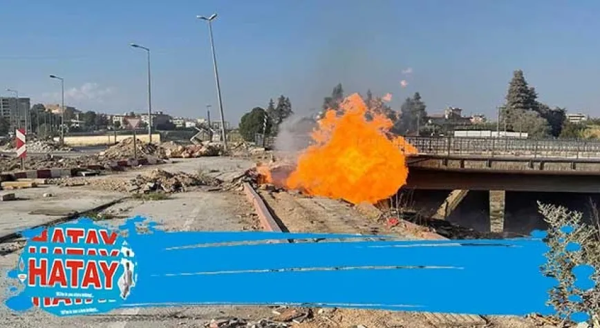 DOĞALGAZ HATTINDA YANGIN