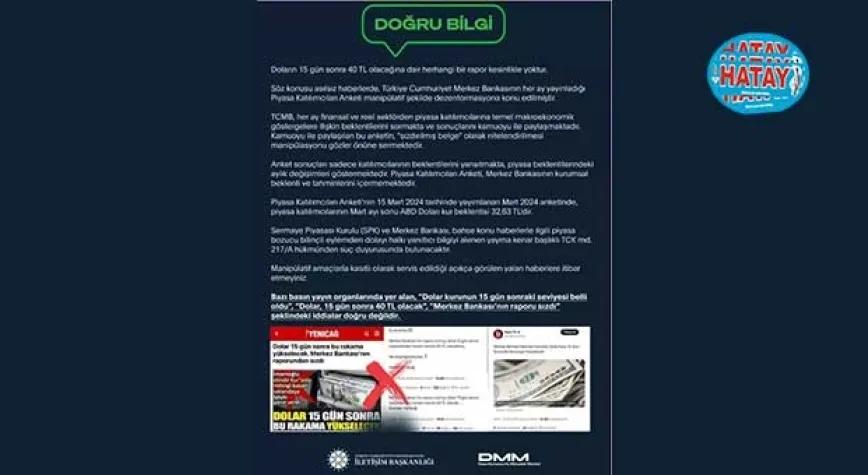 Dolar, 15 gün sonra 40 TL olacak iddiası
