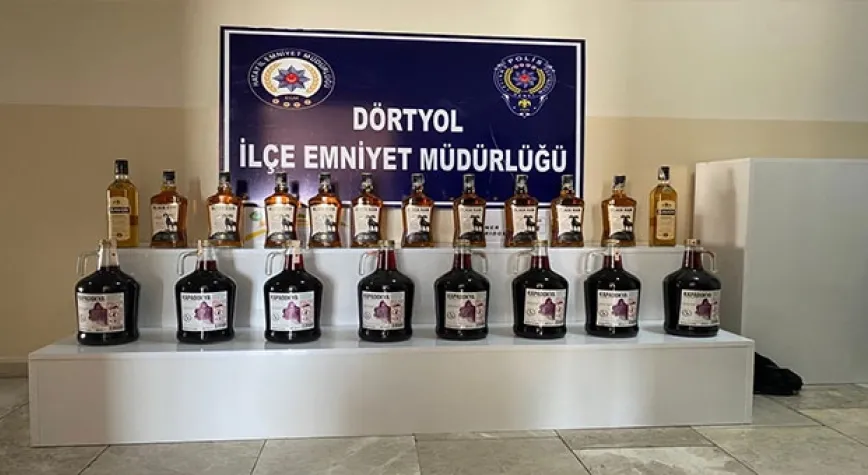 Dörtyol’da kaçak içki operasyonu